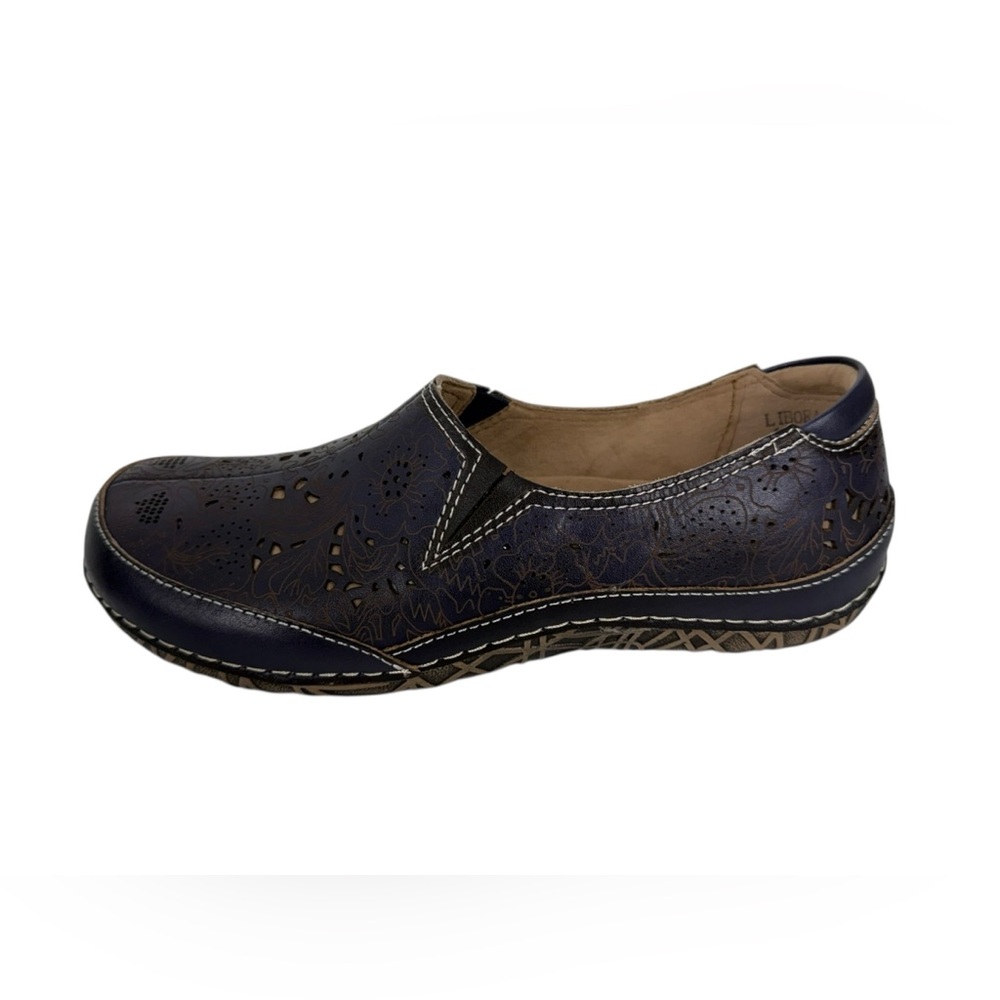 L'artiste Libora Eu 38 Size Us 7.5 -8 Comfort Shoes Navy Loafers Spring Step Euc View 4